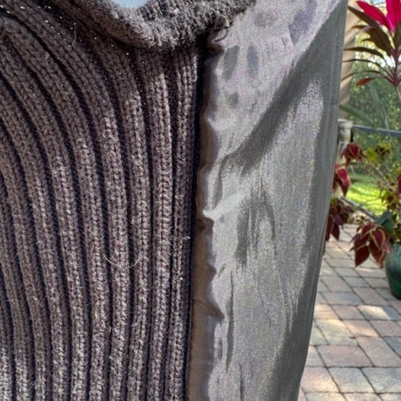 KIKIT Zippered Vest Black Faux Fur front/Sweater Back (reversible) Size 8 - Picture 14 of 14